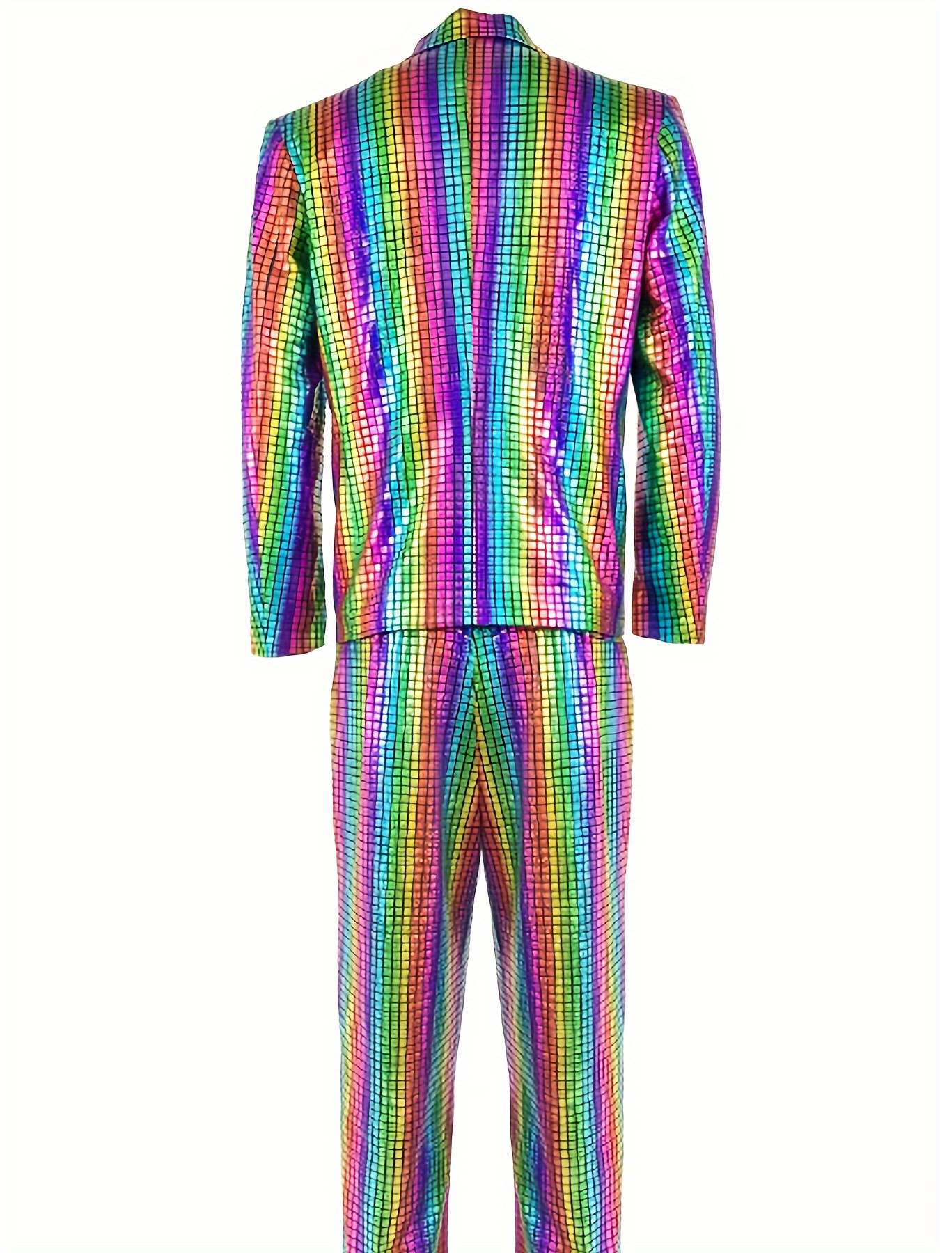 Men's Shiny Performance Suit, European Style for Events